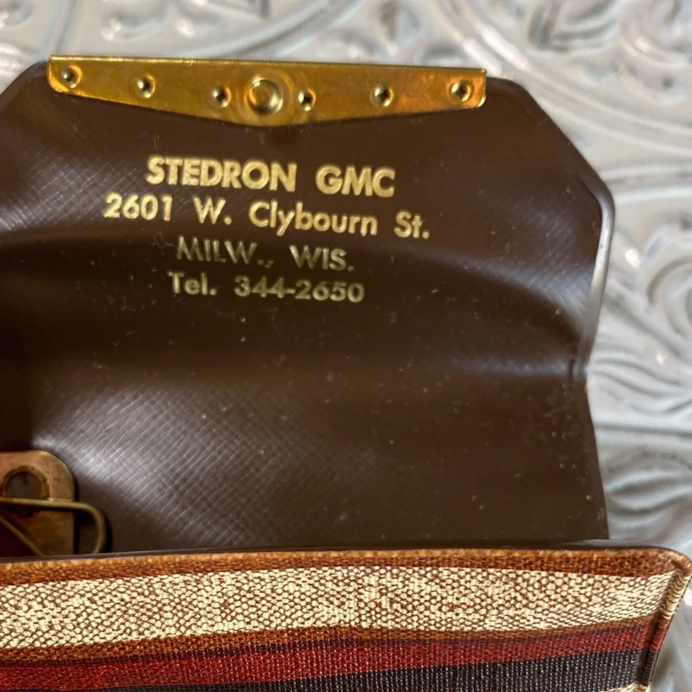 Vintage Striped Card Holders from Stedron GMC Set of 3